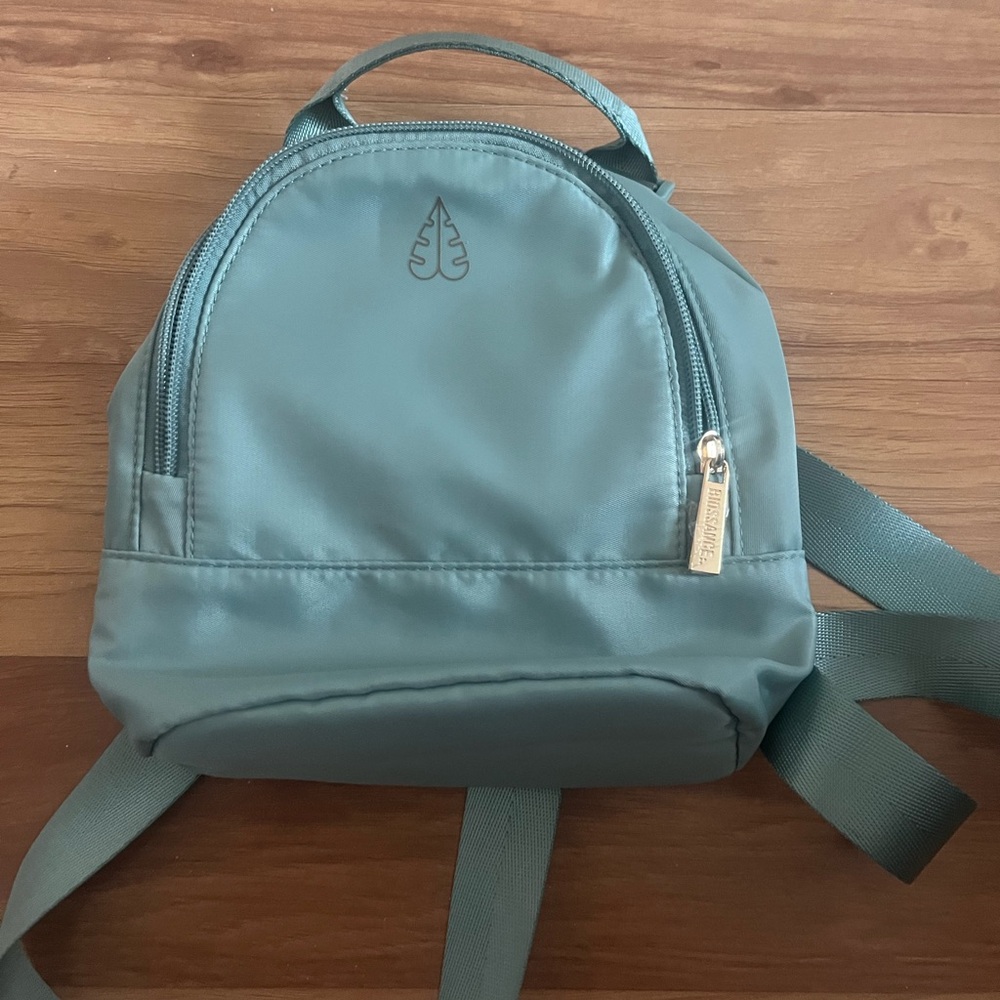 Biossance Teal Mini Backpack